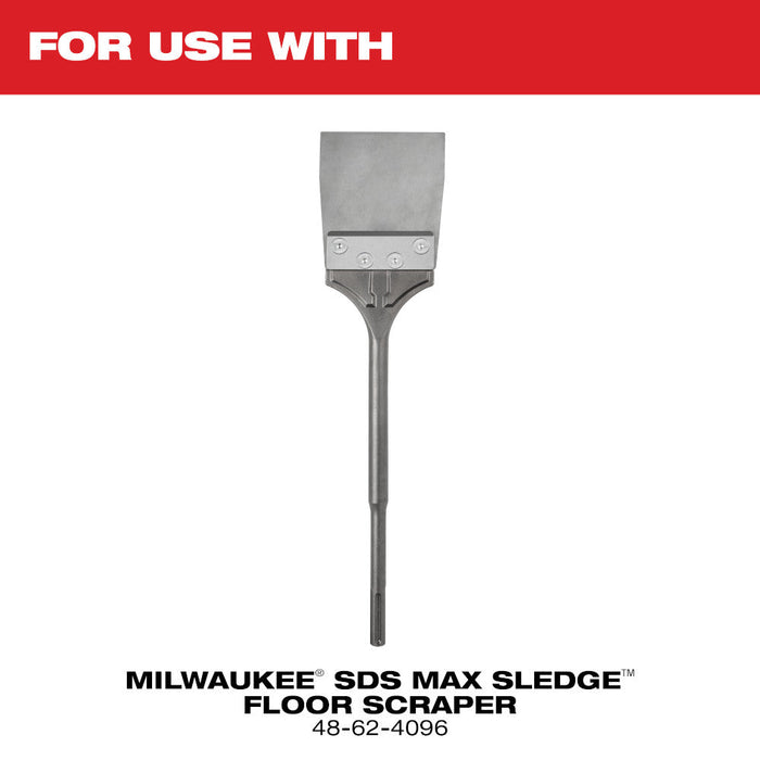 Lame de remplacement pour grattoir à plancher 6" SDS-Max Sledge Milwaukee - Quincaillerie G.H. Berger