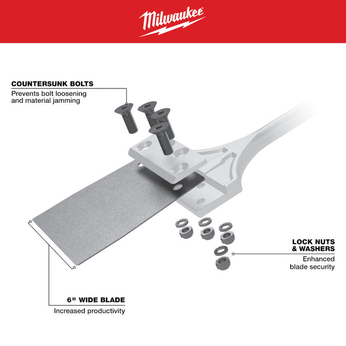 Lame de remplacement pour grattoir à plancher 6" SDS-Max Sledge Milwaukee - Quincaillerie G.H. Berger