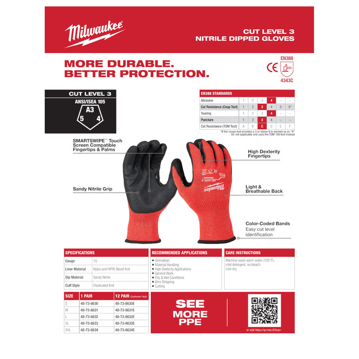 Gants en nitrile anti-coupures de niveau 3 - Quincaillerie G.H. Berger