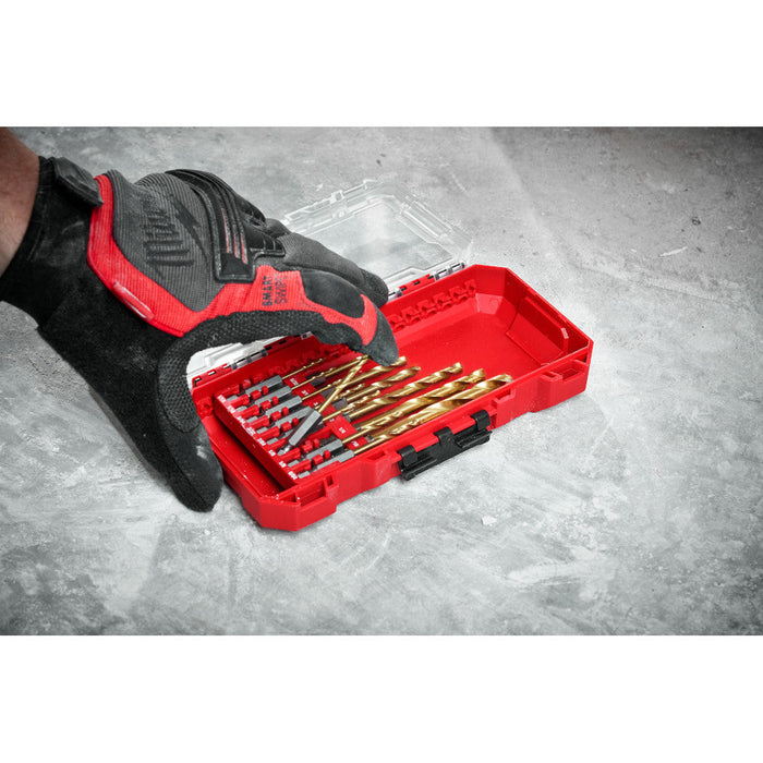 Ensemble de 15 forets en titane dans un organisateur Packout Milwaukee - Quincaillerie G.H. Berger