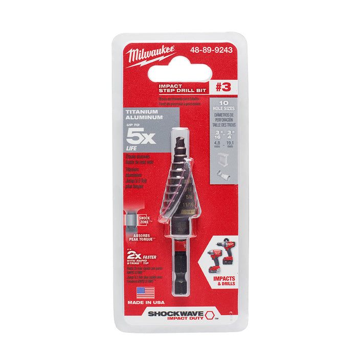 Foret étagé nº 3 3/16" - 3/4" Milwaukee - Quincaillerie G.H. Berger