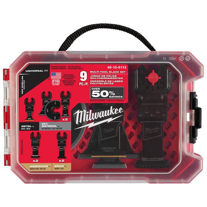 Ensemble de 9 lames pour outil oscillant Milwaukee - Quincaillerie G.H. Berger