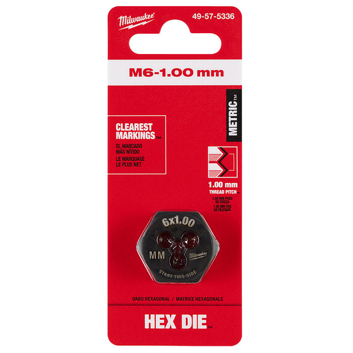 Filière hexagonale de 1" - M6 X 1.00 Milwaukee - Quincaillerie G.H. Berger