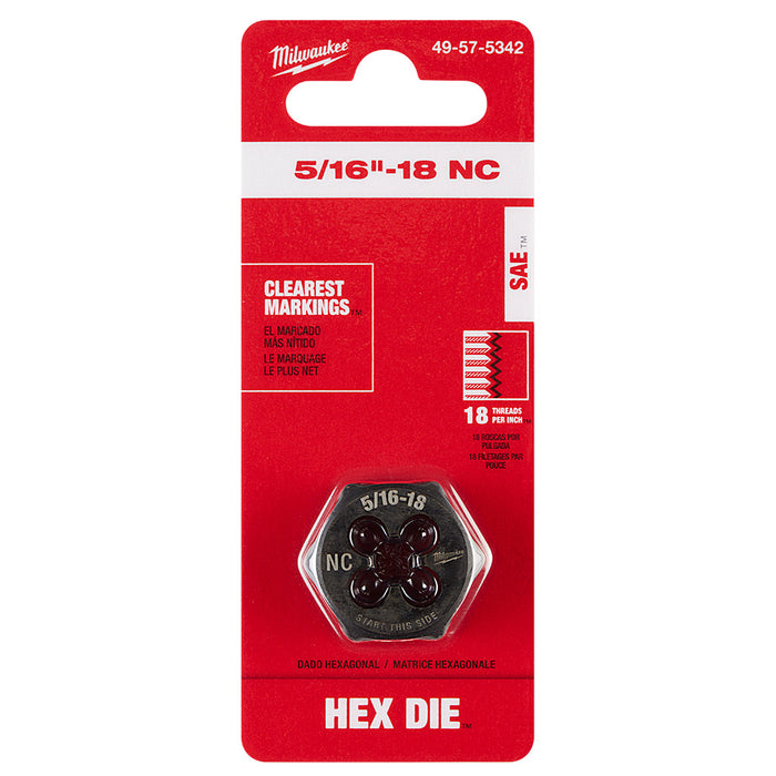 Filière hexagonale de 1" - 5/16" X 18NC Milwaukee - Quincaillerie G.H. Berger