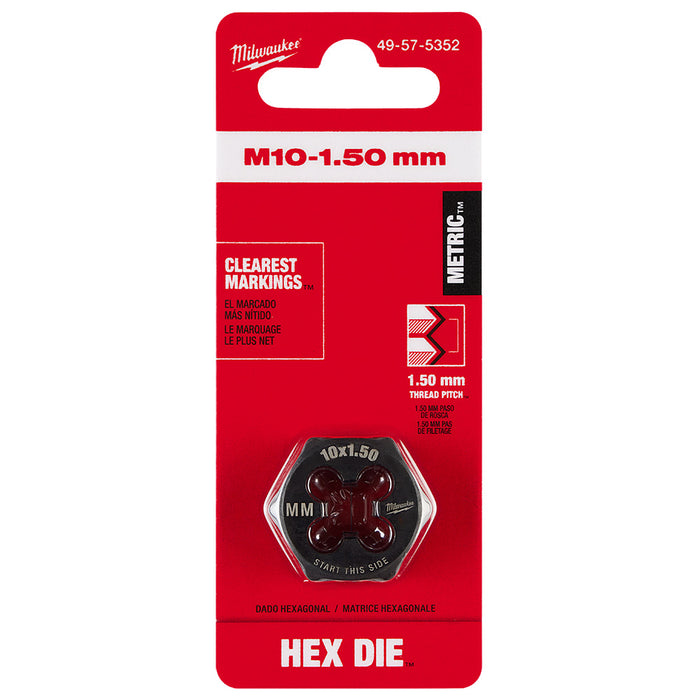 Filière hexagonale de 1" - M10 X 1.50 Milwaukee - Quincaillerie G.H. Berger