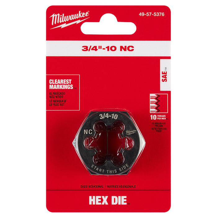 Filière hexagonale de 1-7/16" - 3/4" X 10NC Milwaukee - Quincaillerie G.H. Berger
