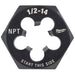 Filière hexagonale de 2-1/6"- 1/2" X 14NPT Milwaukee - Quincaillerie G.H. Berger