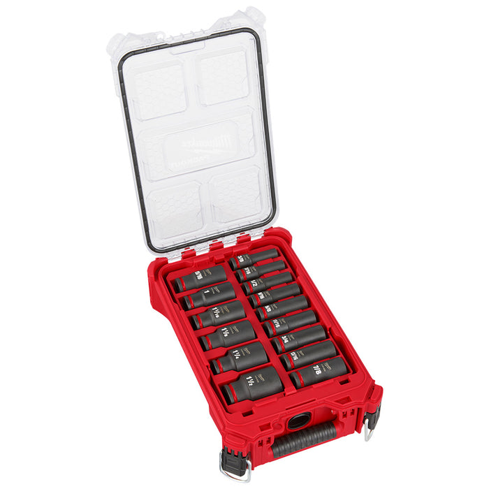Ensemble de 15 douilles Packout à prise 1/2" - SAE Milwaukee - Quincaillerie G.H. Berger