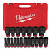 Ensemble de 19 douilles à chocs 6 pans à prise 1/2" - SAE Milwaukee - Quincaillerie G.H. Berger