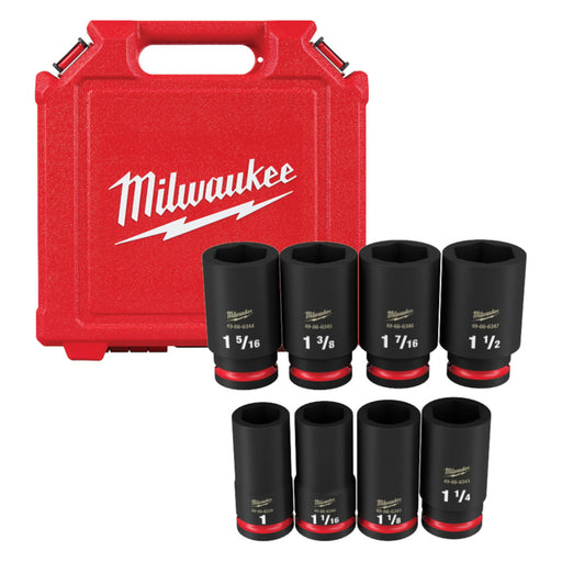 Ensemble de 8 douilles à chocs 6 pans à prise 3/4" - SAE Milwaukee - Quincaillerie G.H. Berger