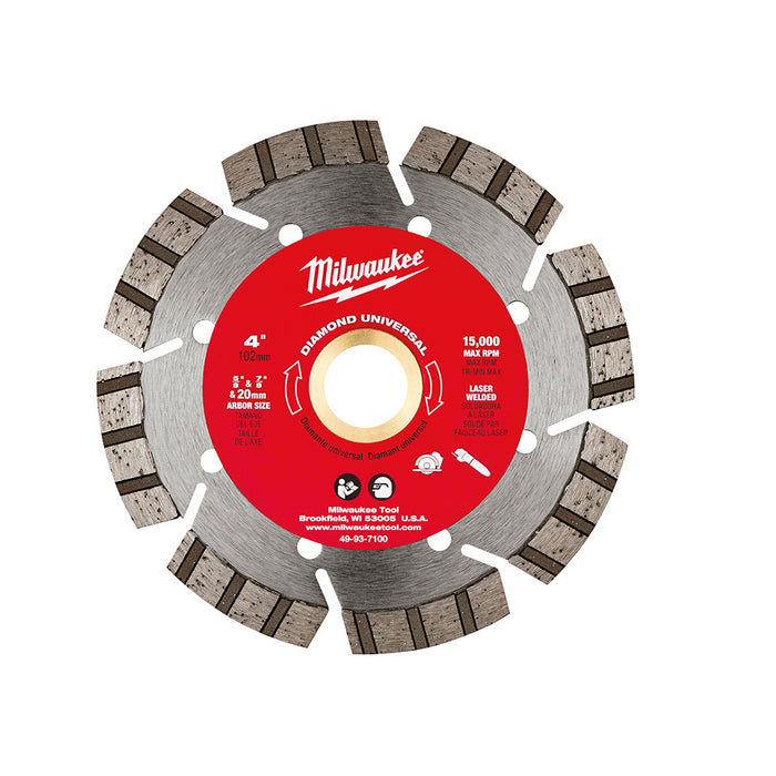 Lame au diamant segmentée Turbo 4" Milwaukee - Quincaillerie G.H. Berger
