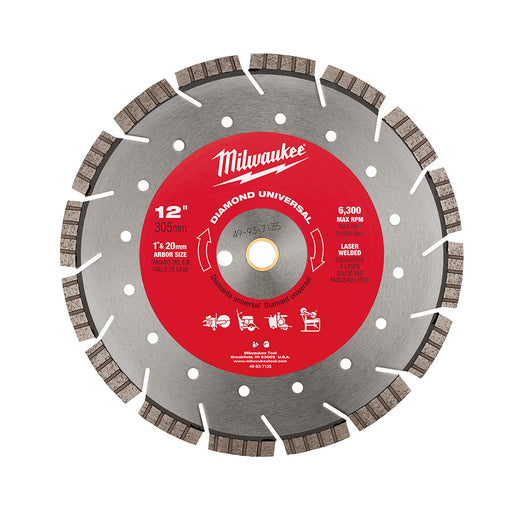 Lame de scie à tronçonner segmentée 12" Turbo pour béton Milwaukee - Quincaillerie G.H. Berger