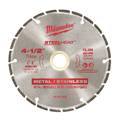 Lame au diamant pour métal et acier inoxydable 4-1/2" Milwaukee - Quincaillerie G.H. Berger