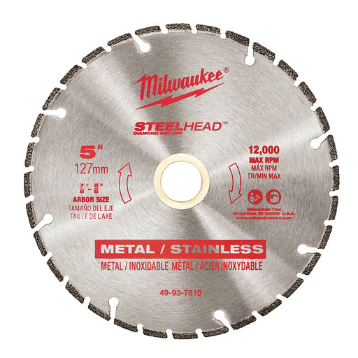 Lame au diamant pour métal et acier inoxydable 5" Milwaukee - Quincaillerie G.H. Berger