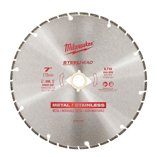Lame au diamant pour métal et acier inoxydable 7" Milwaukee - Quincaillerie G.H. Berger
