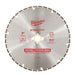 Lame au diamant pour métal et acier inoxydable 7" Milwaukee - Quincaillerie G.H. Berger