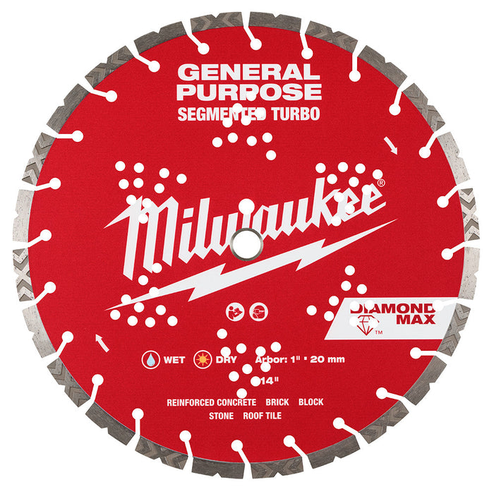 Lame au diamant segmentée pour usage général 14" Milwaukee