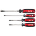 Ensemble de 4 tournevis Cushion Grip Milwaukee - Quincaillerie G.H. Berger