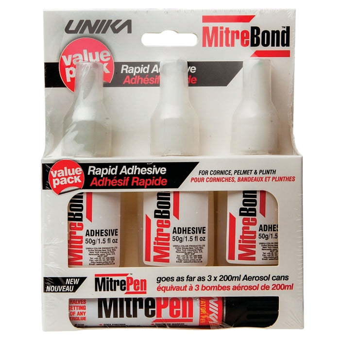 Adhésif instan. Crayon - - 3x50g Mitre Bond - Quincaillerie G.H. Berger