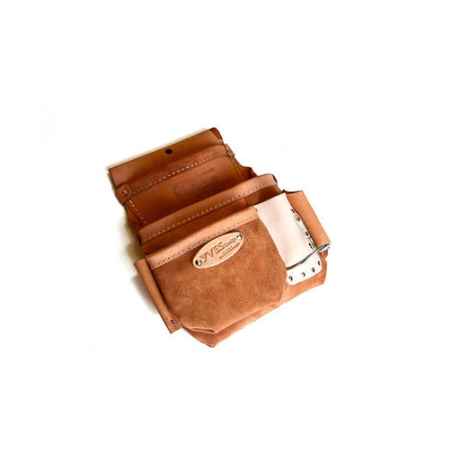 Sac à clous utilitiaire à 3 pochettes [Côté Gauche] (Naturel) DURAcuir Industriel - Quincaillerie G.H. Berger