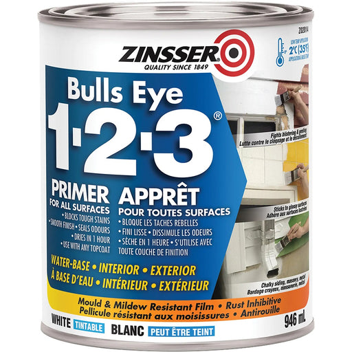 Apprêt Bulls Eye 1-2-3 - Zinsser - 946ml - Quincaillerie G.H. Berger