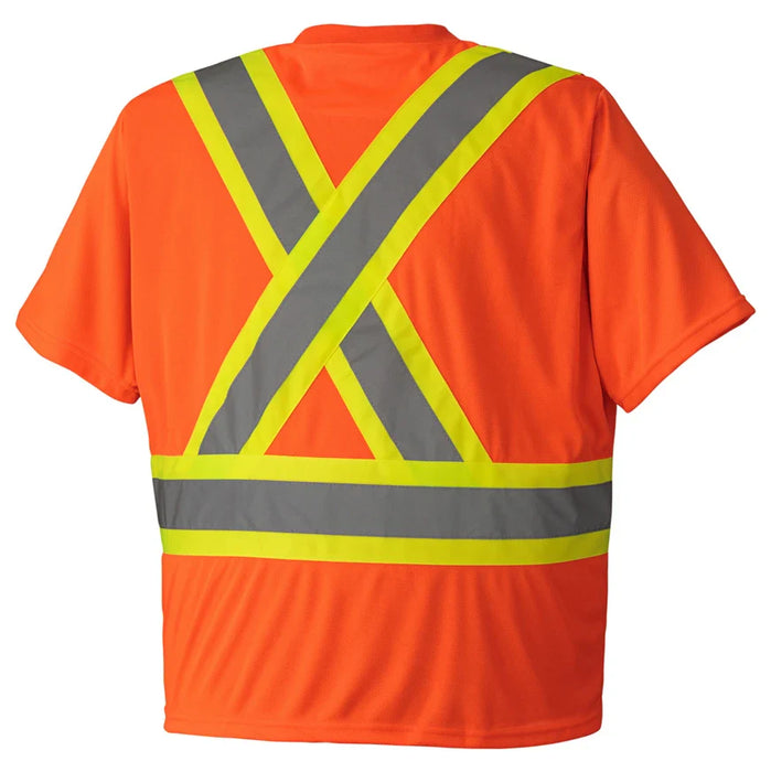 Chandail à manches courtes à haute visibilité en polyester Pioneer
