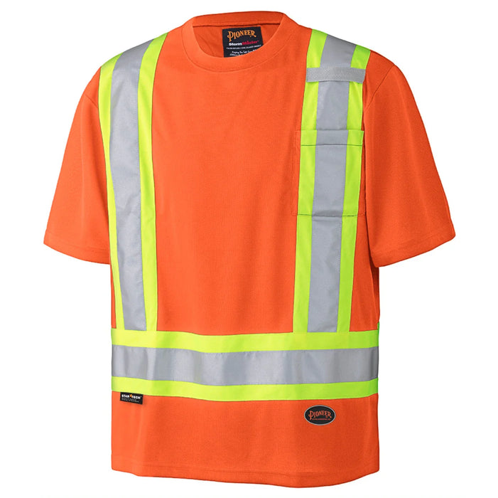 Chandail à manches courtes à haute visibilité en polyester Pioneer