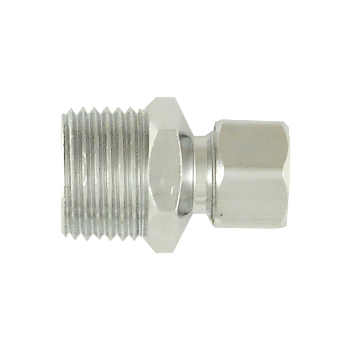 Raccord en laiton chromé 3/8" comp X 1/2" MPT  PlomSource - Quincaillerie G.H. Berger
