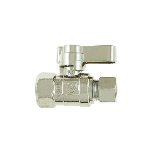 Valve miniature angulaire en laiton 3/8" (F) NPT X 3/8" comp PlomSource - Quincaillerie G.H. Berger