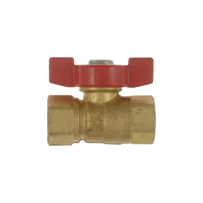 Valve à bille en laiton mini 1/4" (F) NPT X 1/4" (F) NPT PlomSource - Quincaillerie G.H. Berger
