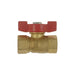 Valve à bille en laiton mini 1/4" (F) NPT X 1/4" (F) NPT PlomSource - Quincaillerie G.H. Berger