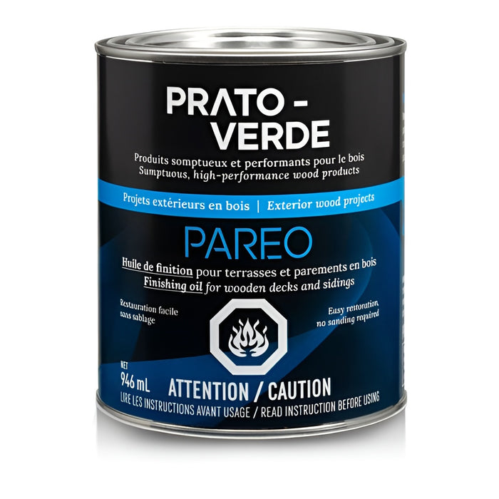 Huile de finition extérieure pour bois Pareo - Vieux pin - 946 mL Prato-Verde - Quincaillerie G.H. Berger