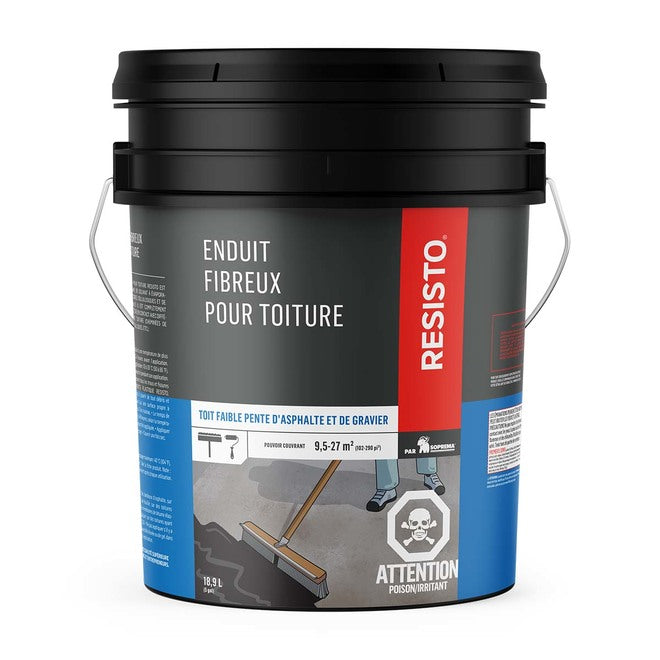 Enduit à toiture fibreux - 18.9 L Resisto