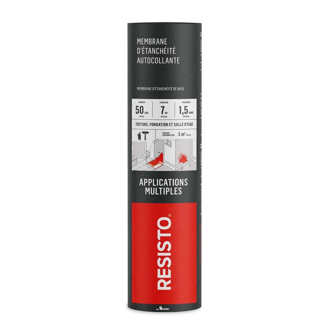 Membrane d'étanchéité de base - 20" X 23' Resisto