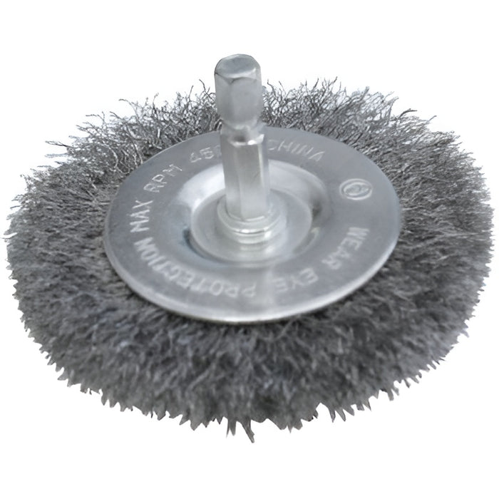 Brosse abrasive métallique circulaire 3" - Finition fine ROK - Quincaillerie G.H. Berger
