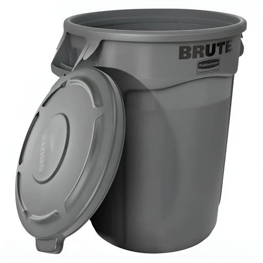 Poubelle Rubbermaid BRUTE grise avec couvercle 32 gal. - Quincaillerie G.H. Berger