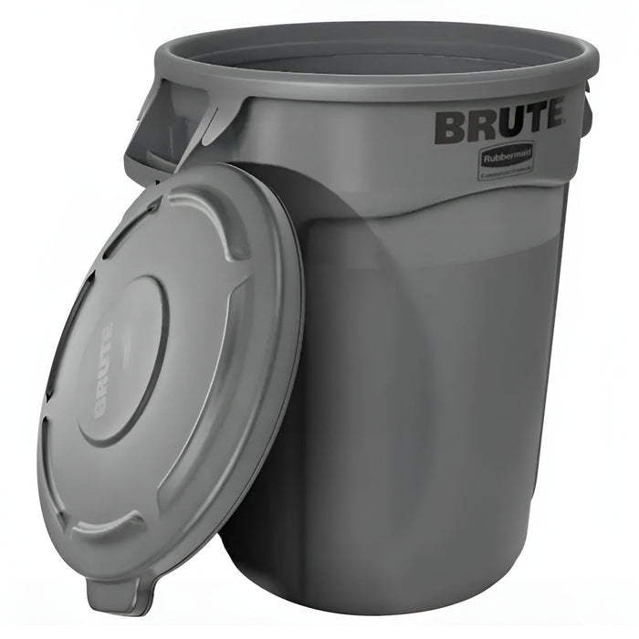 Poubelle Rubbermaid BRUTE grise avec couvercle 32 gal. - Quincaillerie G.H. Berger