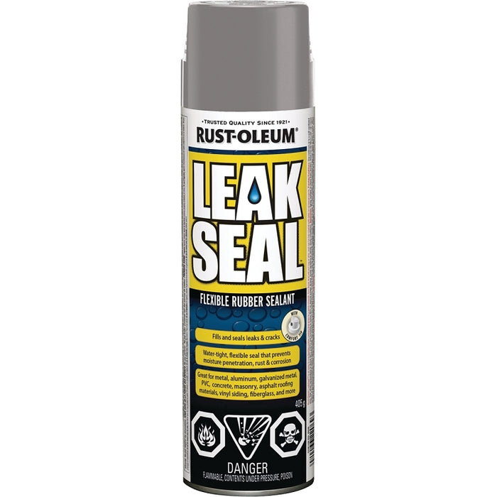 Calfeutrant en caoutchouc flexible Leak Seal aérosol - Gris - 405 g - Quincaillerie G.H. Berger