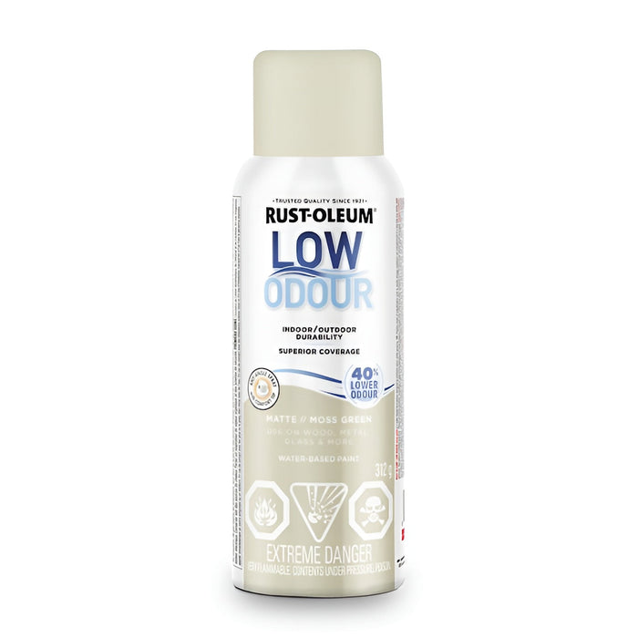 Peinture aérosol antirouille à faible odeur - Vert mousse - Fini mat - 312 g Rust-Oleum