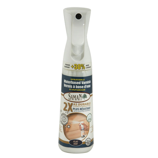 Vernis intérieur à base d"eau aérosol - Clair - Mat - 300 mL SamaN - Quincaillerie G.H. Berger