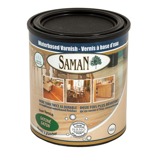 Vernis intérieur à base d'eau clair satiné - 946 mL SamaN - Quincaillerie G.H. Berger