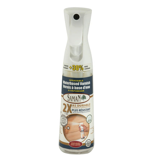 Vernis intérieur à base d"eau aérosol - Clair - Semi-lustré - 300 mL SamaN - Quincaillerie G.H. Berger