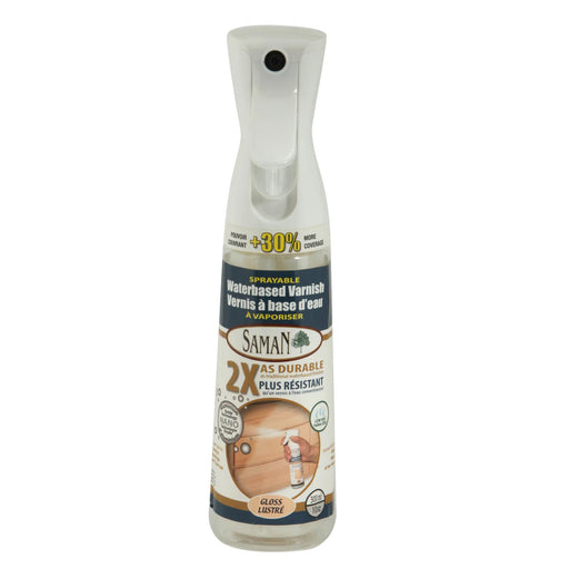Vernis intérieur à base d"eau aérosol - Clair - Lustré - 300 mL SamaN - Quincaillerie G.H. Berger