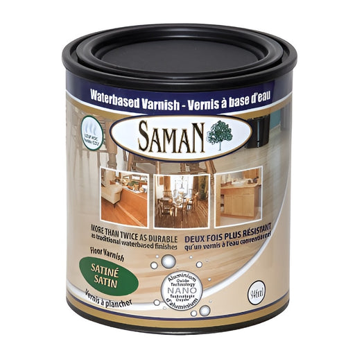 Vernis extérieur résistant à base d'eau - Clair - Satiné - 946 mL SamaN - Quincaillerie G.H. Berger