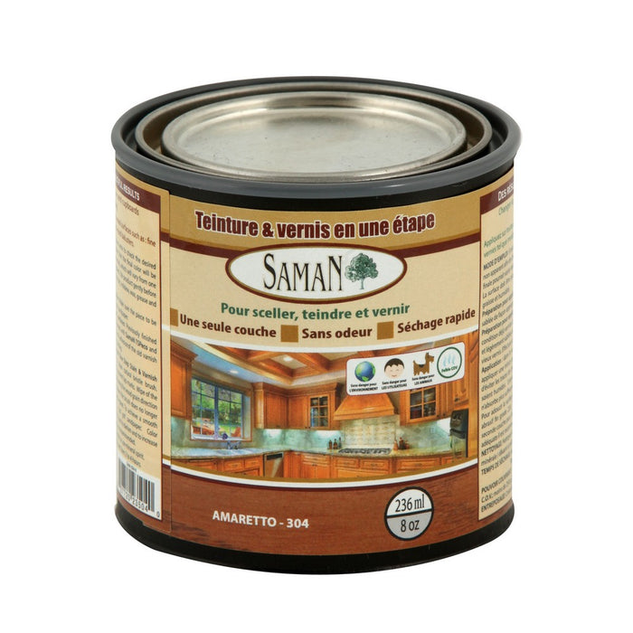 Teinture et vernis tout-en-un - Amaretto - 236 mL SamaN - Quincaillerie G.H. Berger