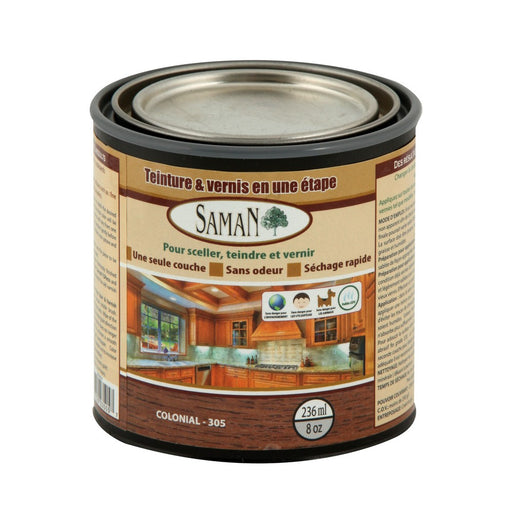 Teinture et vernis tout-en-un - Colonial - 236 mL SamaN - Quincaillerie G.H. Berger