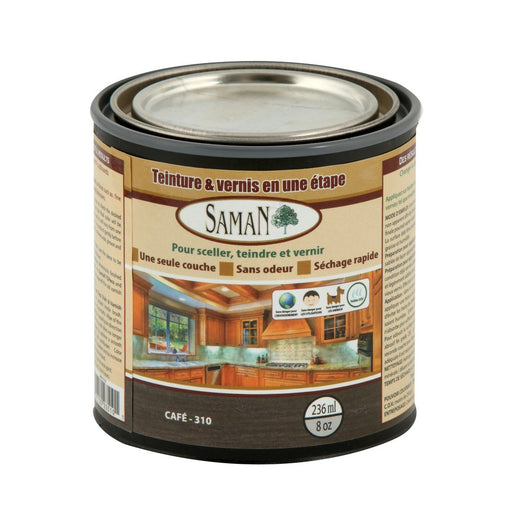 Teinture et vernis tout-en-un - Café - 236 mL SamaN - Quincaillerie G.H. Berger