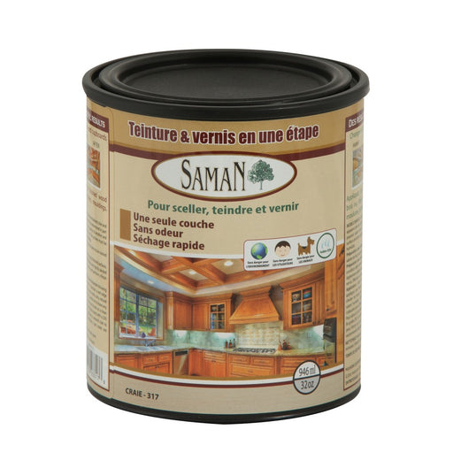 Teinture et vernis tout-en-un - Craie - 946 mL SamaN - Quincaillerie G.H. Berger