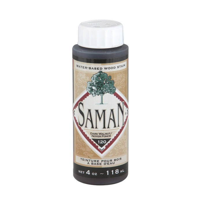 Teinture pour bois à base d'eau - Noyer foncé - 118 mL SamaN - Quincaillerie G.H. Berger