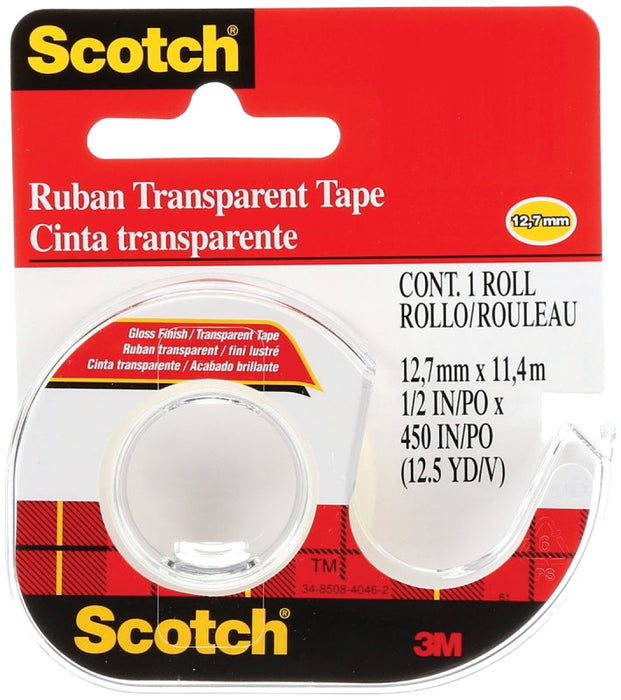 Ruban adhésif transparent Scotch 1/2" X 450" 3M